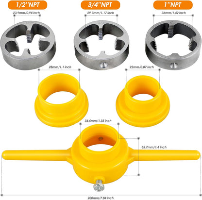 Set pentru Filete Țevi PVC – 6 Piese
