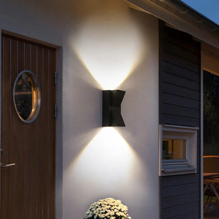 Aplica LED Scarlat Exterior, 6W, Negru, Metal, IP65, 3000K
