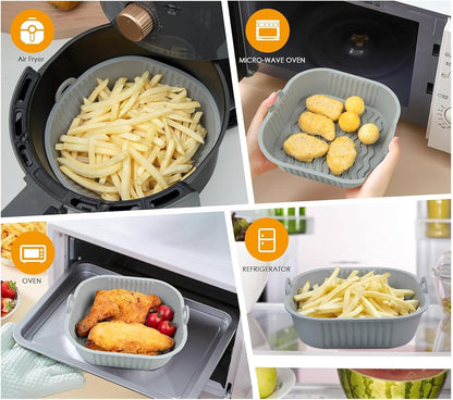 🍟 Set 6 Tăvi din Silicon pentru Airfryer și Cuptor