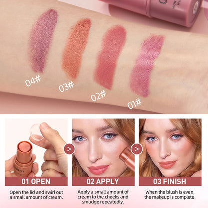 3-in-1 Cheek Blush Stick Lip Tinted Eyes Cheek Lips Brighten Cream
