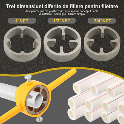 Set pentru Filete Țevi PVC – 6 Piese